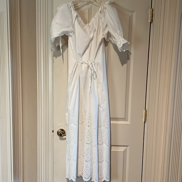Ulla Johnson white eyelet off the shoulder maxi - Picture 4 of 8
